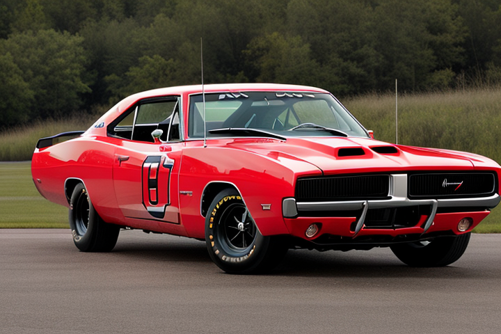 "image of the car in the title ""Dodge Charger Daytona: Racing to New Heights"""
