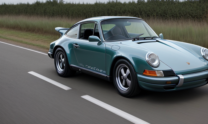 image of the car in the title "Porsche 911: A Half-Century of Precision Engineering"