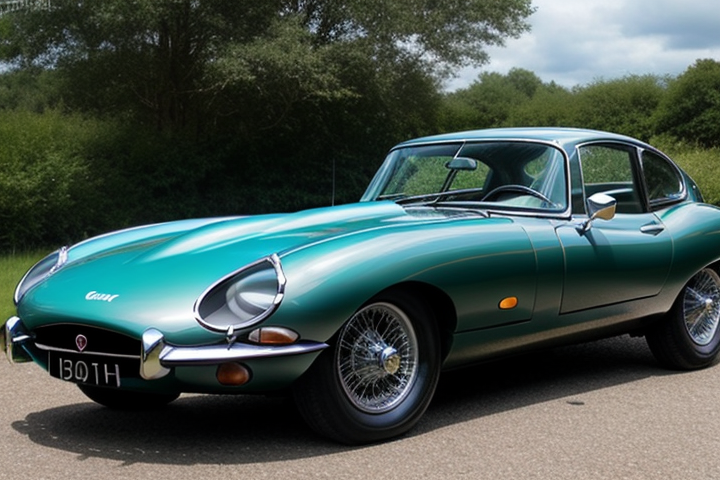 "image of the car in the title ""Jaguar E-Type: The Graceful Feline of British Sports Cars"""