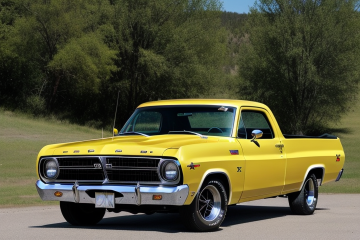 "image of the car in the title ""Ford Ranchero GT: The Classic Muscle Truck"""